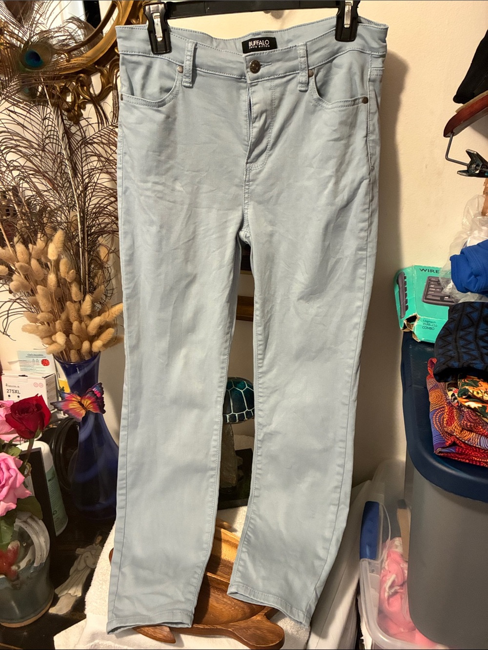 Buffalo David Bitton Light Blue Straight Leg Jeans